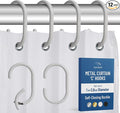 12 Metal Shower Curtain Hooks, Rust-Proof Decorative C-Shaped Curtain Hooks by BLAUMARIT%C3%89