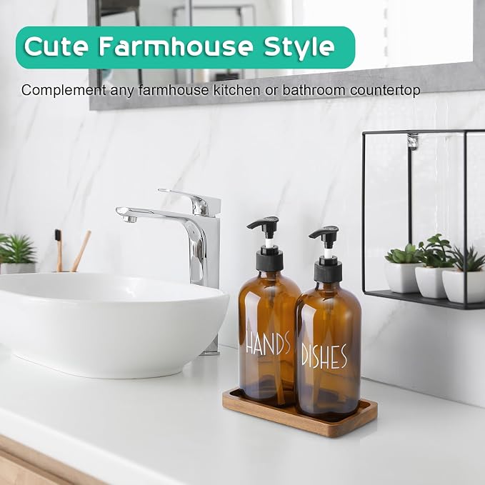 ALELION Amber Dlass Soap Dispenser - Image 7