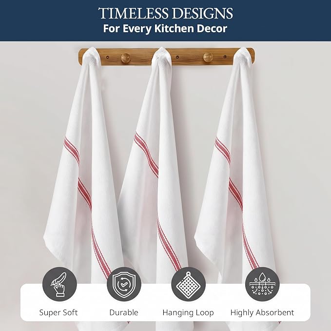 LANE LINEN Kitchen Hand Towels 100% Cotton Absorbent Lint-Free 6 Pack - Image 7