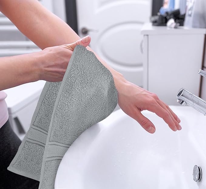 Utopia Towels 6 Pack Premium Hand Towels 16x28 in 600 GSM Cotton Cool Grey | - Image 3