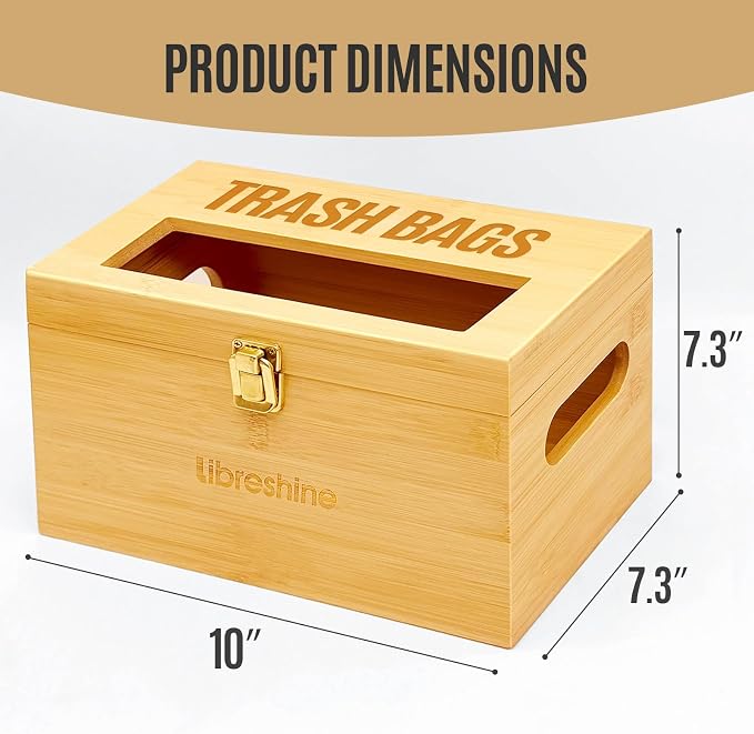 Bamboo Trash Bag Dispenser Holder - Image 4