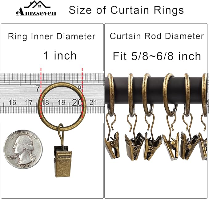 100 Pack Metal Curtain Rings - Image 3