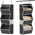Hanging Closet Organizer Collapsible Bedroom Closet Organization, 3 Shelf | by Wawocs