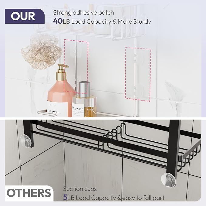 SWTYMIKI Bathroom Shower Caddy Hanging - Image 7