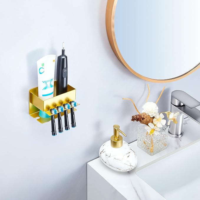 Toothbrush Head Holders, Electric Tooth Brush Head Holder, Adhesive Toothpaste - Image 3