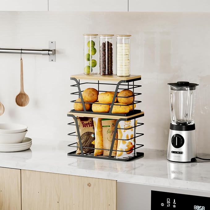 TIDIIABODE 2 Pack Stackable Storage Laundry Kitchen Organizers, Wall Mount - Image 4