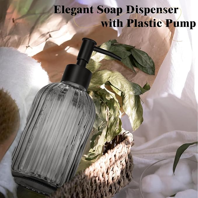 1 Pack 13.5oz Glass Soap Dispenser - Image 3