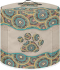 Xoenoiee Boho Mandala Dog Paw Print Kitchen Appliance Dust Cover with Pockets, Electric Pressure Cooker Cover Compatible with Rice Cooker Cover Air Fryer Cover, for 3 Quart