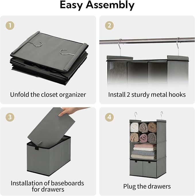 GRANNY SAYS 4-Shelf Hanging Closet Organizer - Image 8