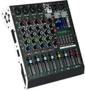 DT-4 Professional 4 Channe Audio Mixer，DJ Controller Sound Board Mixing with 99 DSP Effects,5-Band EQ/4 XLR interfaces and USB for Live Streaming & Recording，48V Phantom Power & Vocal Removal