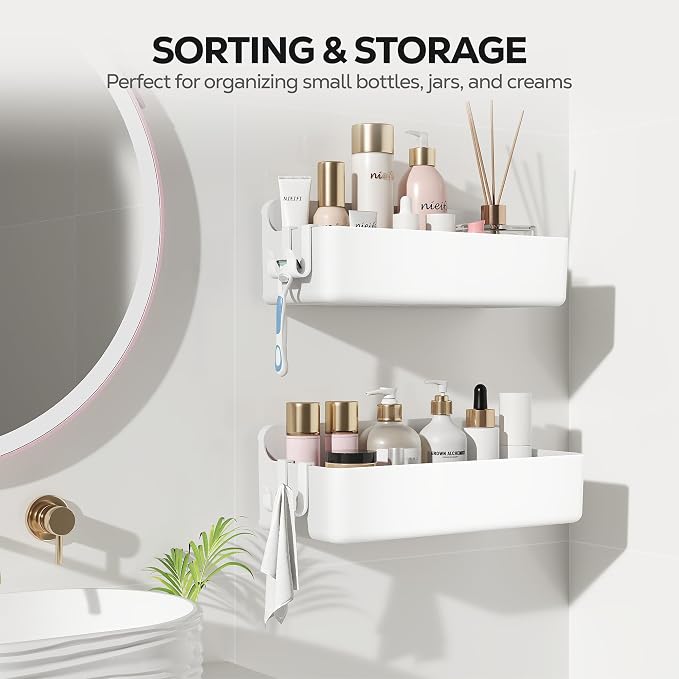 Nieifi Adhesive Shower Shelves, 2 Pieces - Image 3