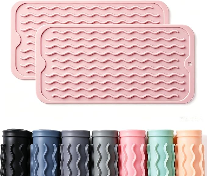 2 Pack Caketime Silicone Dish Drying Mat by CAKETIME