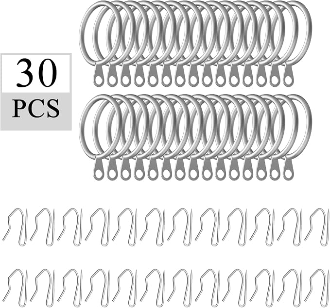 Hotop 30 Pcs Metal Curtain Rings - Image 3