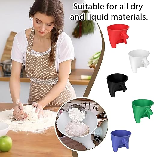 Flour Funnel for Kitchen Aid Mixer, Stand Mixer Attachment, No Mess Anti Spill Design for 4.5-5 Qt Tilt Head Dishwasher Safefor Normal Temperature Wash, Baking Tool (Red)
