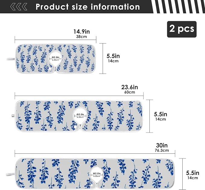 Small Bluebonnet Flower Watercolor Bluebonnets Sink Mat - Image 4