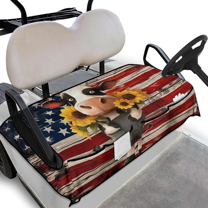Golf Cart Seat Cover Cushion Featuring Sweat Absorbing Microfiber and Waterproof Layer, Designed for Daily Outdoor Use on Golf and Utility Carts