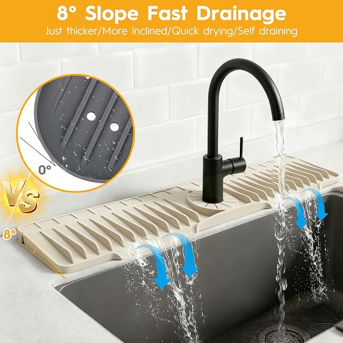 24" Silicone Faucet Mat for Kitchen Sink of The Lastest, Kitchen Sink Water - Image 3