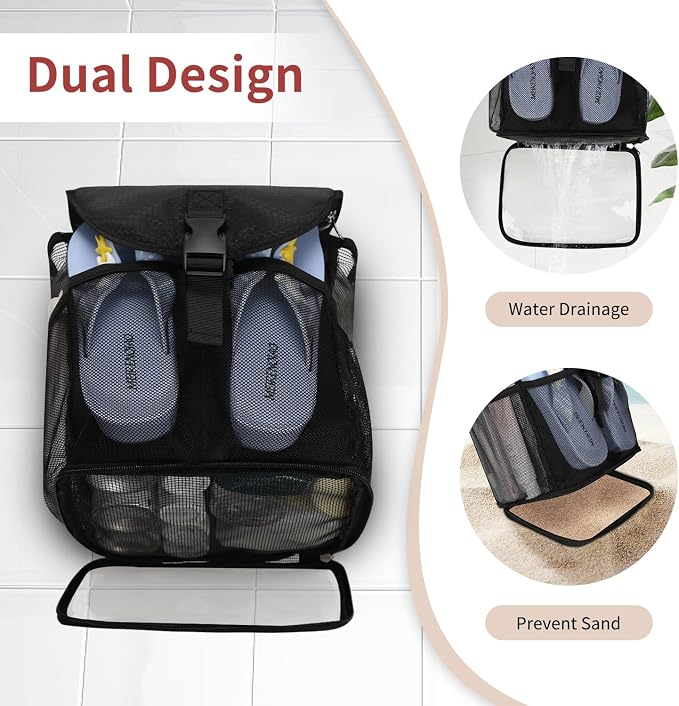 Mesh Shower Caddy Portable Shower Bag - Image 5