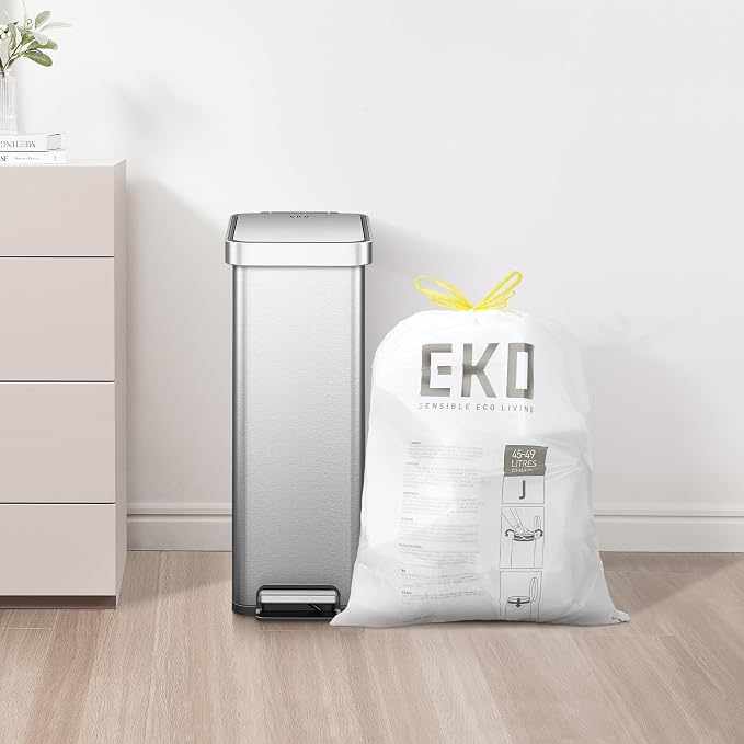 EKO 12.9 Gallon / 45-49 Liter, Extra-Strong Unscented Garbage Bags, - Image 3