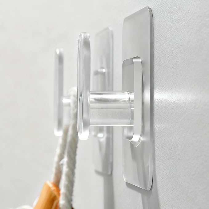Clear Cute Storage Hooks, 10 Packs, Adhesion - Image 3