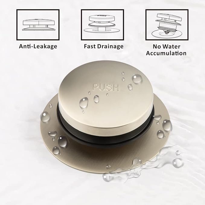 Universal Tip Toe Bath Drain Stopper and Cover, Bathtub Drain Stopper, Replaces - Image 4