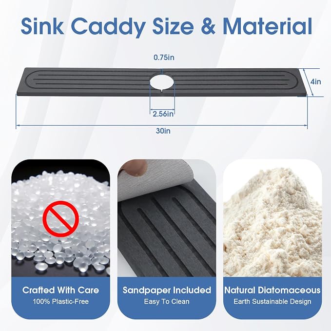 Stone Faucet Mat for Kitchen Sink - Image 3