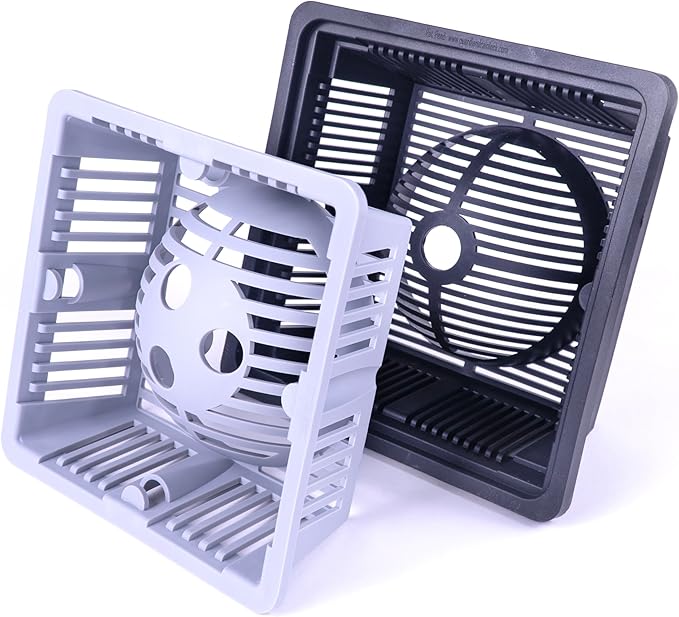 RectorSeal Guardian Drain Lock GDLDUO4500BSKS Duo 2-in-1 Basket Square Commercial Floor Sink Strainer, 8.5 Inch