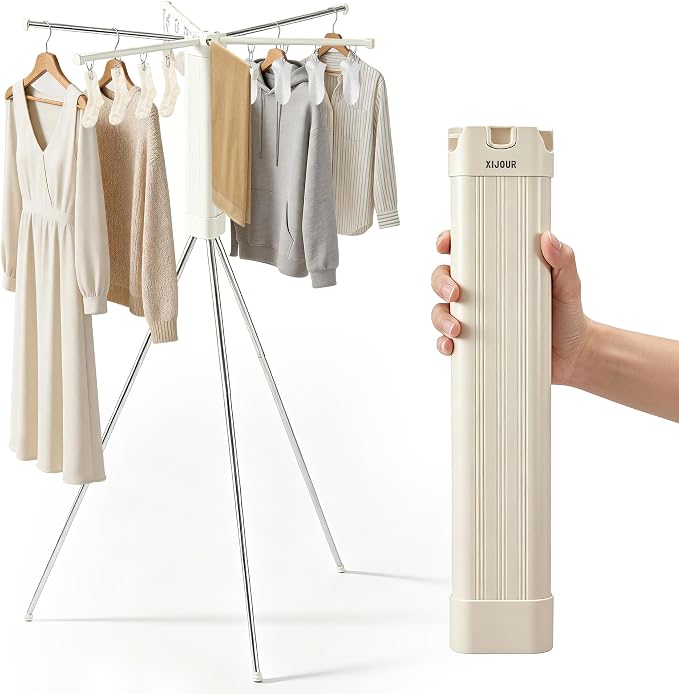 Foldable Clothes Drying Rack, Adjustable Windproof Laundry Drying Rack by Unknown