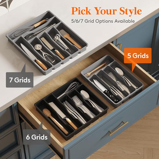 Lifewit Silverware Drawer Organizer Tray, Cutlery Storage - Image 8