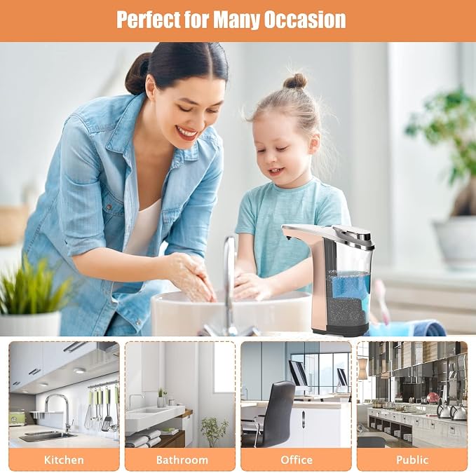 Automatic Soap Dispenser, 17oz Touchless Liquid Dish Soap Dispenser Kitchen | - Image 6