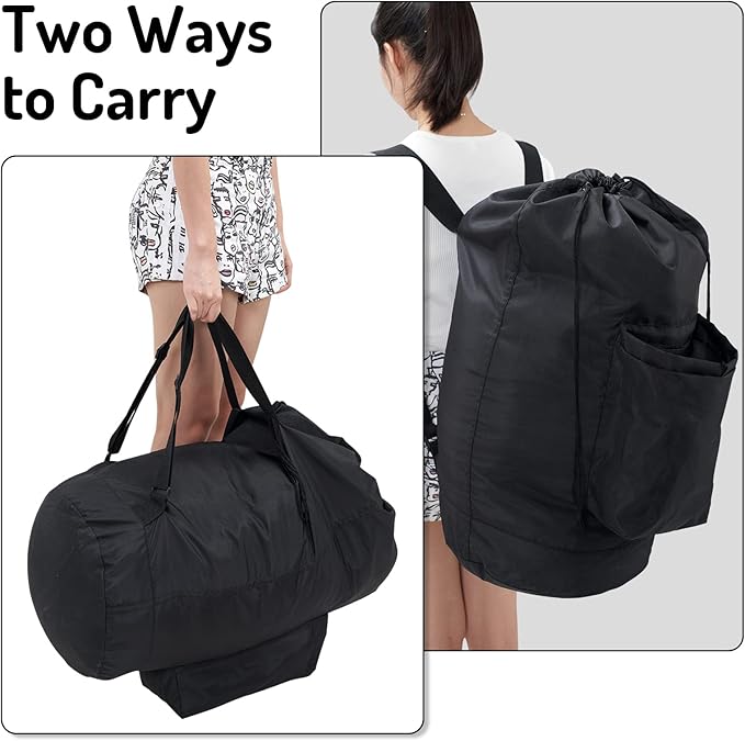 Seiritex Laundry Backpack Bag, Dirty Clothes Travel Laundry Bag - Image 6