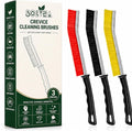Crevice Cleaning Brush Set 3Pcs Hard Bristle Tools by Solvra