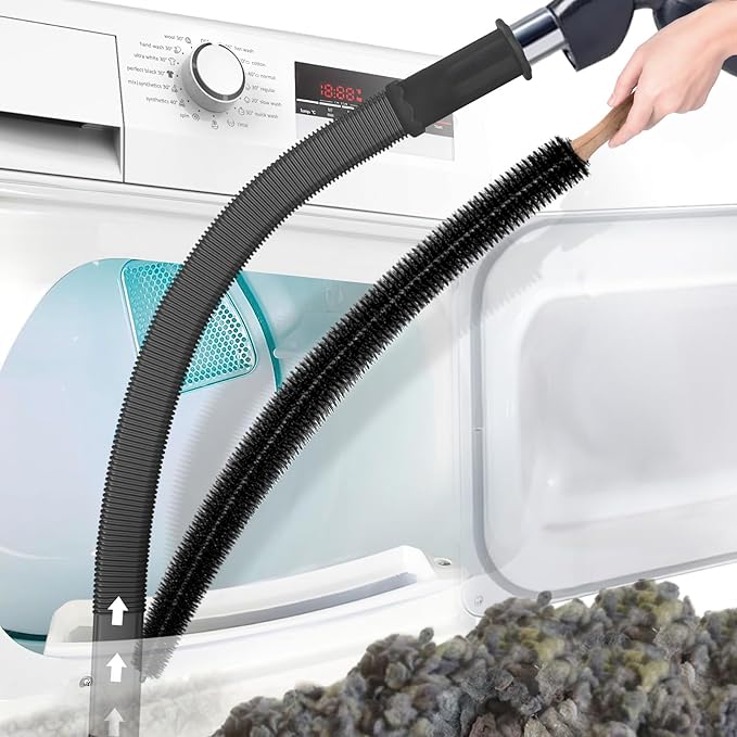 PetOde 2Pcs Dryer Vent Cleaner Kit Universal Vacuum Hose Attachment & Brush | by PetOde