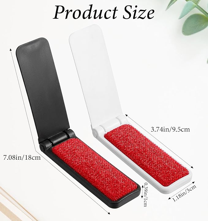 6 Pcs 7.1 x 1.2 Inches Travel Lint Brush, Mini Lint Remover - Image 2