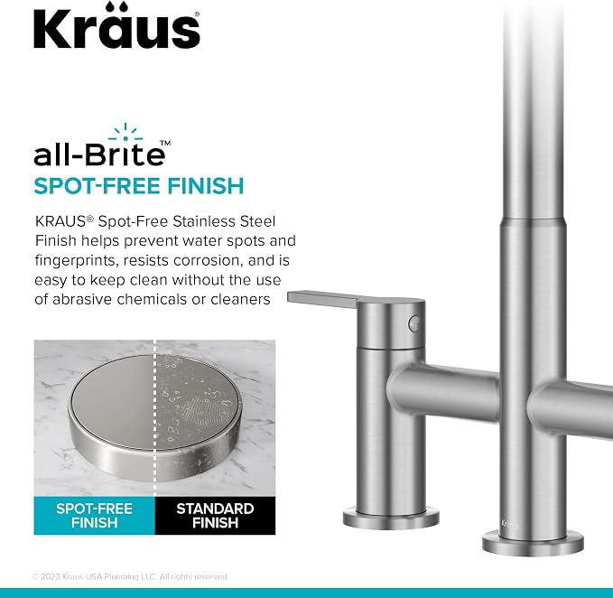 KRAUS Oletto Bridge Kitchen Faucet - Image 5