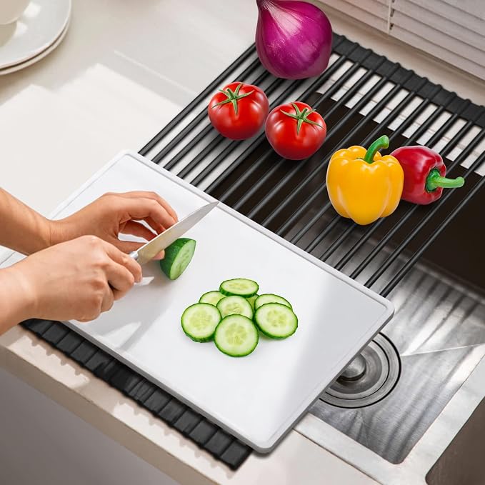 HANZENMA Roll Up Dish Drying Rack Over The Sink Kitchen Roll Up Sink Drying - Image 5