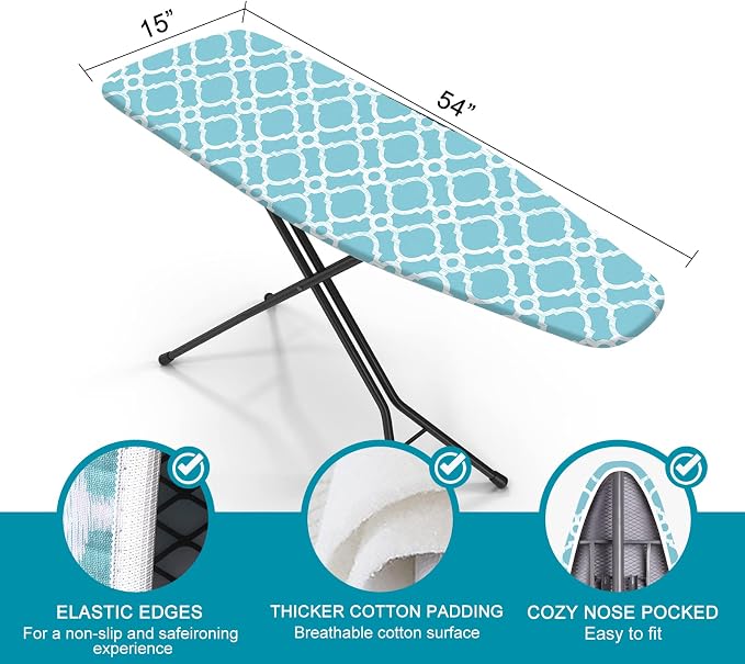 Ironing Board Cover and Pad, Standard Size 15" x 54" Iron Board Replacement - Image 2