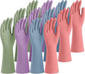 Rubber Cleaning Gloves for Dishwashing, 12 Pairs Reusable Kitchen Gloves for by Unknown