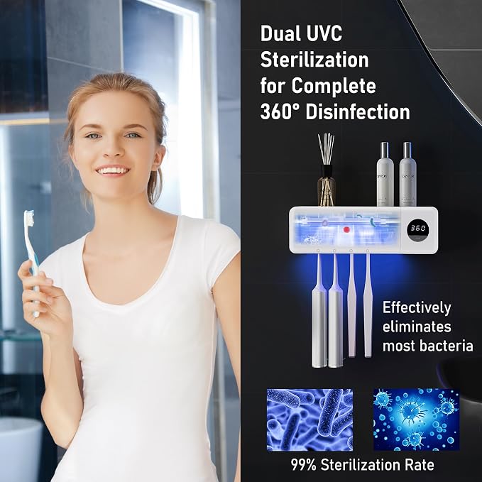 UV Toothbrush UV Light Cleaning Holder | Rechargeable Tooth Brush Smart Cleaner - Image 3