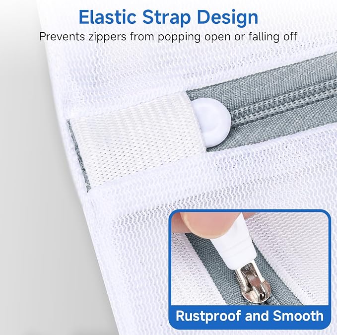 6 Pcs Mesh Laundry Bags for Delicates, Fine Mesh Wash Bag Set 6 Sizes - Image 5
