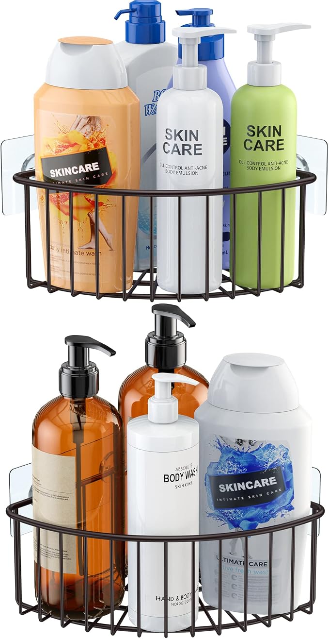 SMARTAKE 2-Pack Corner Shower Caddy Deep Basket, SUS304 Stainless Steel - Image 8