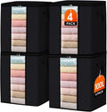 SpaceWhisper 4 Pack 100L Clothes Storage, Foldable Storage Bags, by Unknown