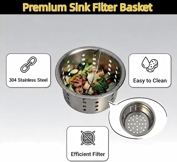Updated Sink Strainer Basket Only, 3-inch Basket - Image 5