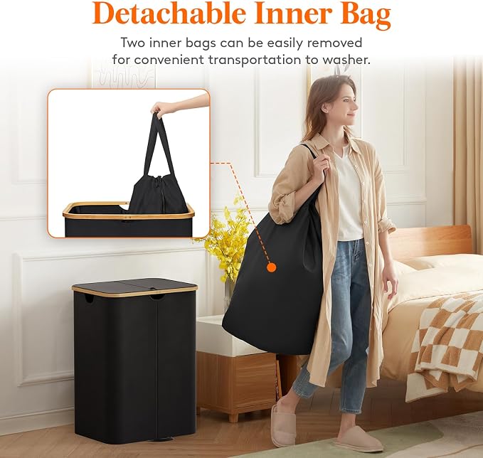 Lifewit 150L Double Laundry Hamper - Image 4