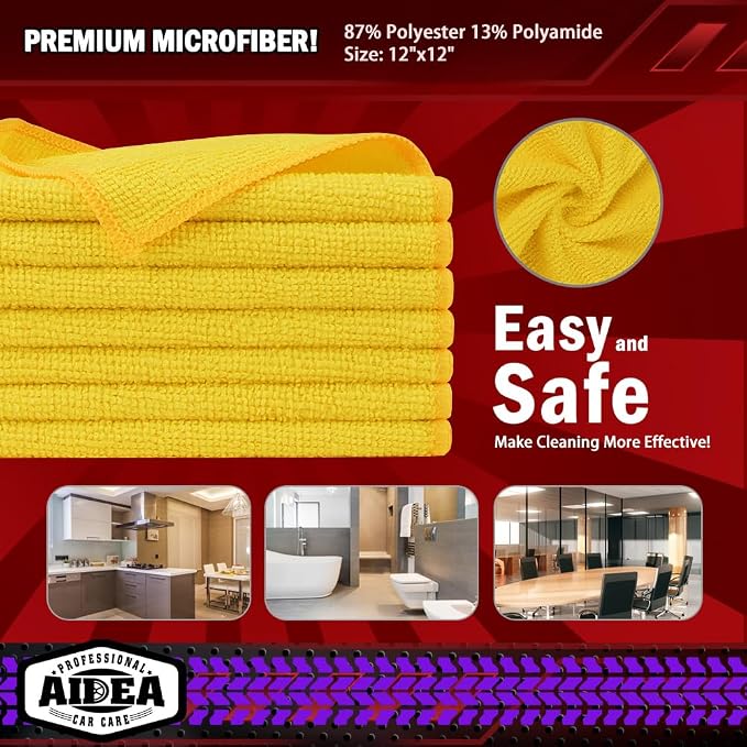 AIDEA Microfiber Cleaning Cloth-20PK, Microfiber Towels - Image 6
