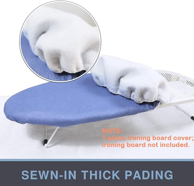 VividPaw Small Ironing Board Cover and Pad 12.5 x 30 Table Top - Image 3