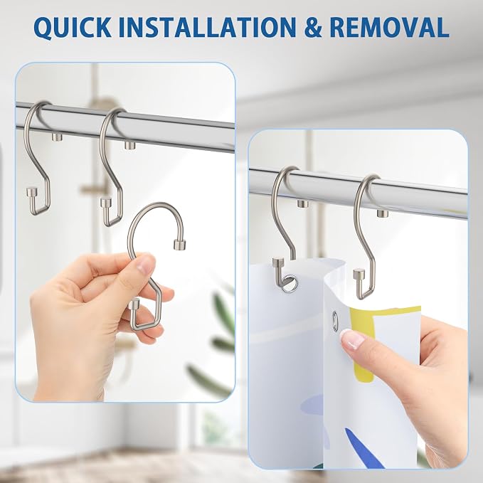 Goowin Shower Curtain Hooks - Image 4