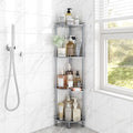 ELYKEN Corner Shower Caddy Standing, 4 Tier Metal Shower Organizer by ELYKEN