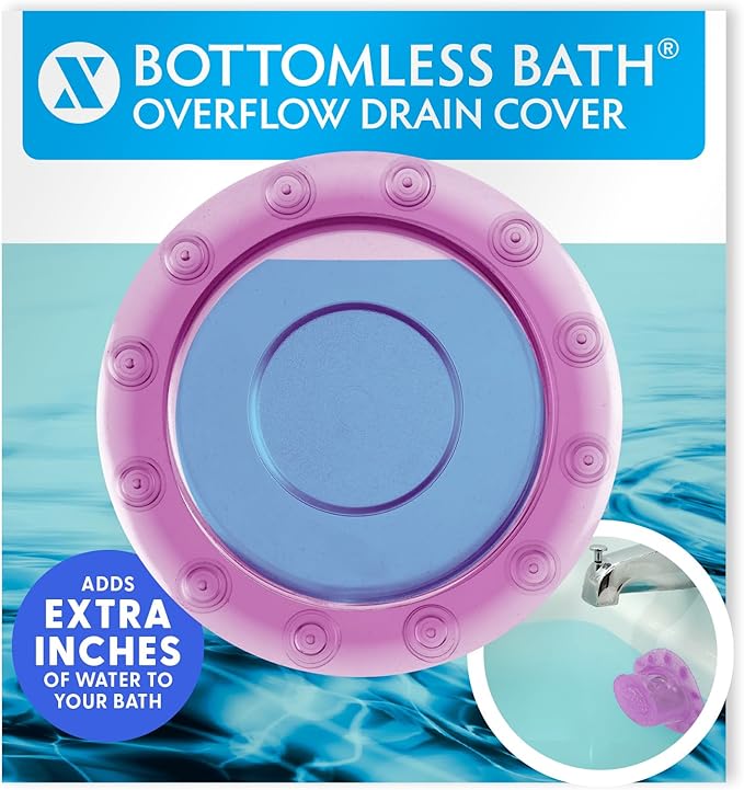 SlipX Solutions Bottomless Bath Overflow Drain Cover Accessory, Warmer Soak by SlipXSolutions
