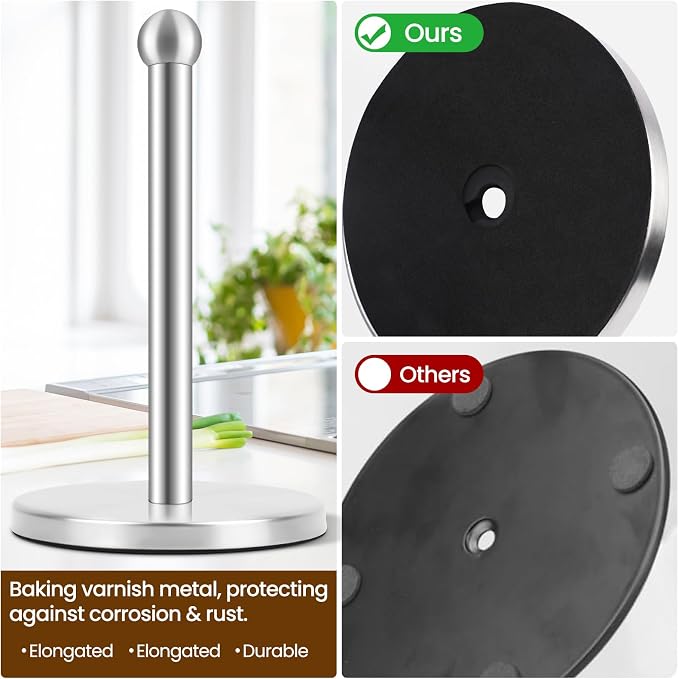 Paper Towel Holder, Kitchen Paper Towels Holder Stand - Image 4